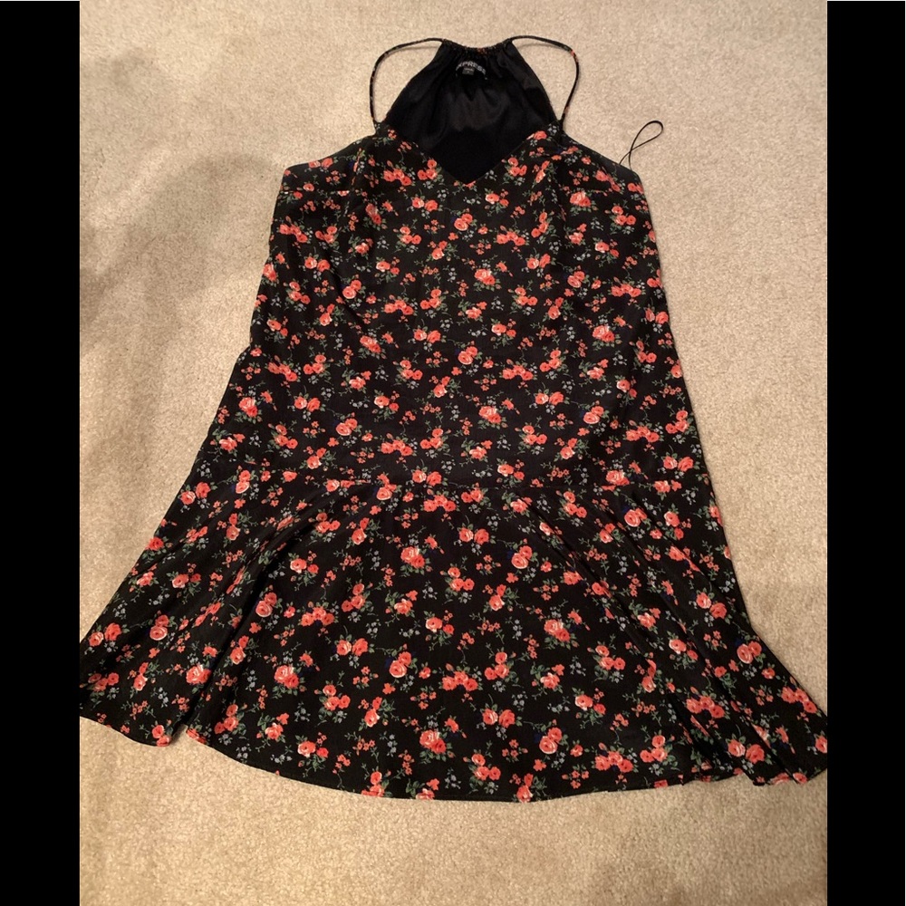 express fit and flare floral dress